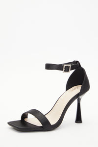 Sandalias Negras Satin