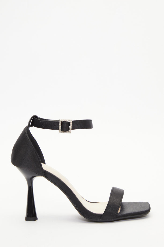 Sandalias Negras Satin