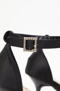 Sandalias Negras Satin