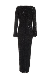 Maxi Vestido Negro de Lentejuelas
