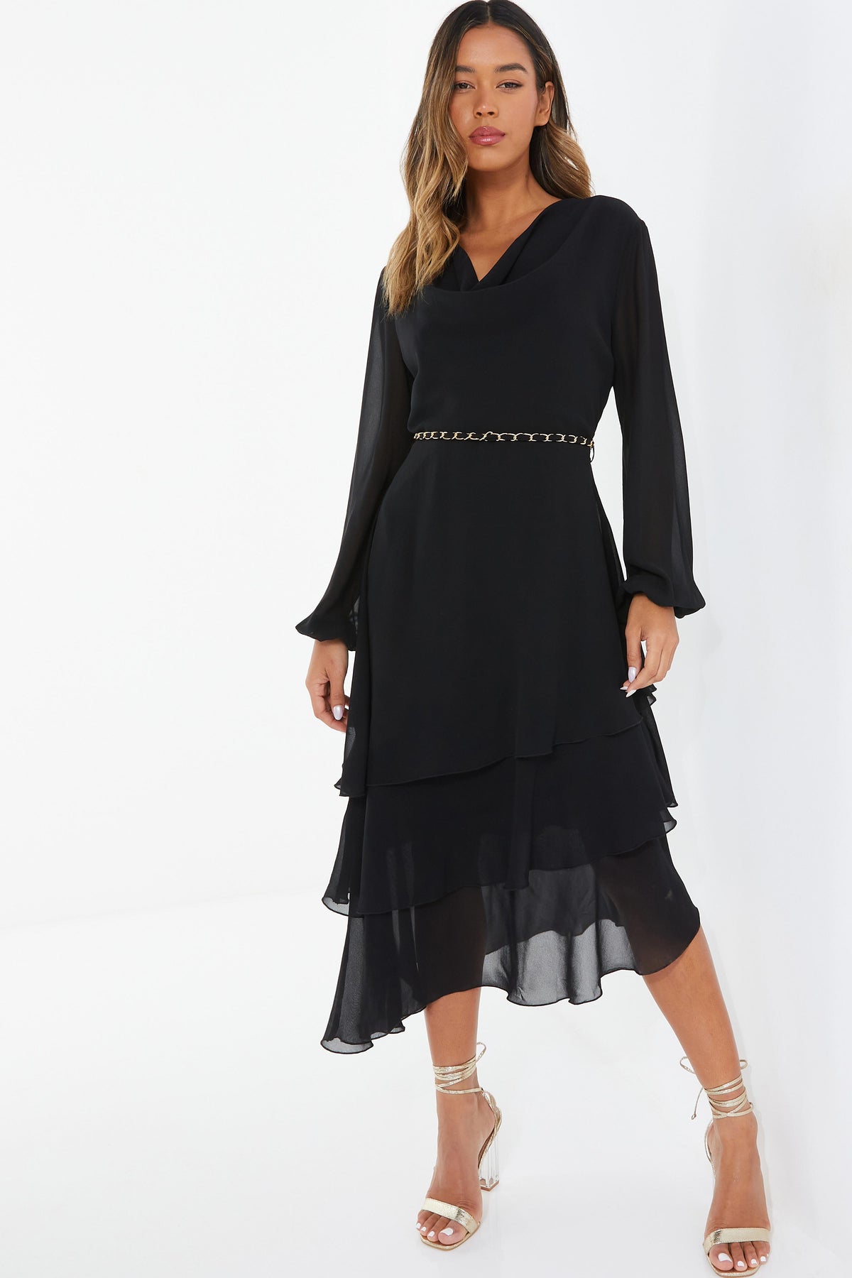 Vestido Negro Chiffon