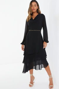 Vestido Negro Chiffon