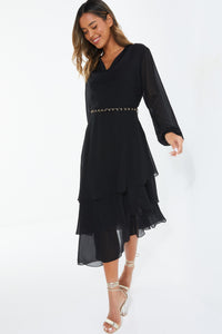 Vestido Negro Chiffon