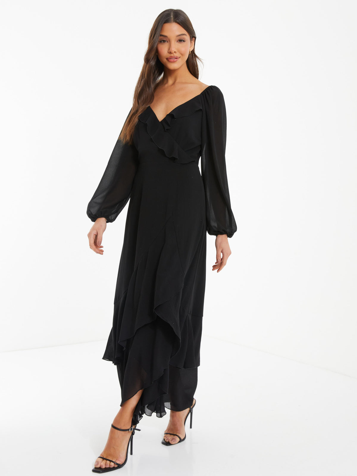 Vestido midi negro