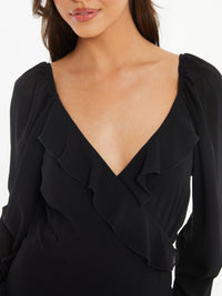 Vestido midi negro