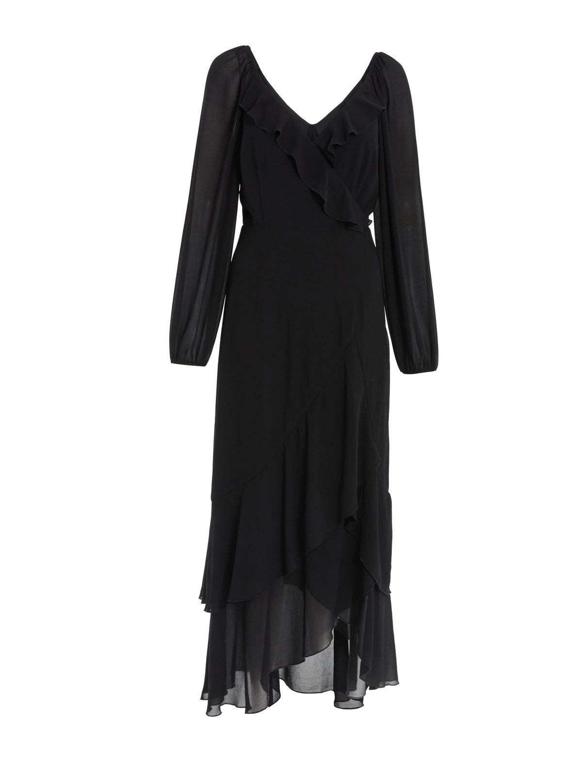 Vestido midi negro