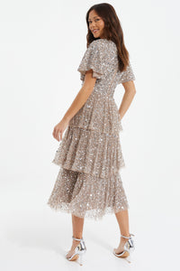 Mid Maxi Dress Escalonado