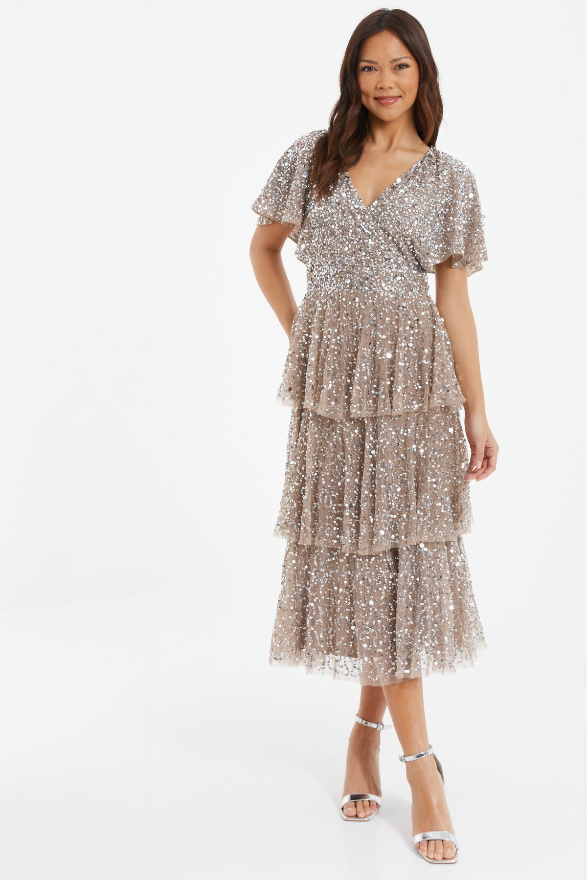 Mid Maxi Dress Escalonado
