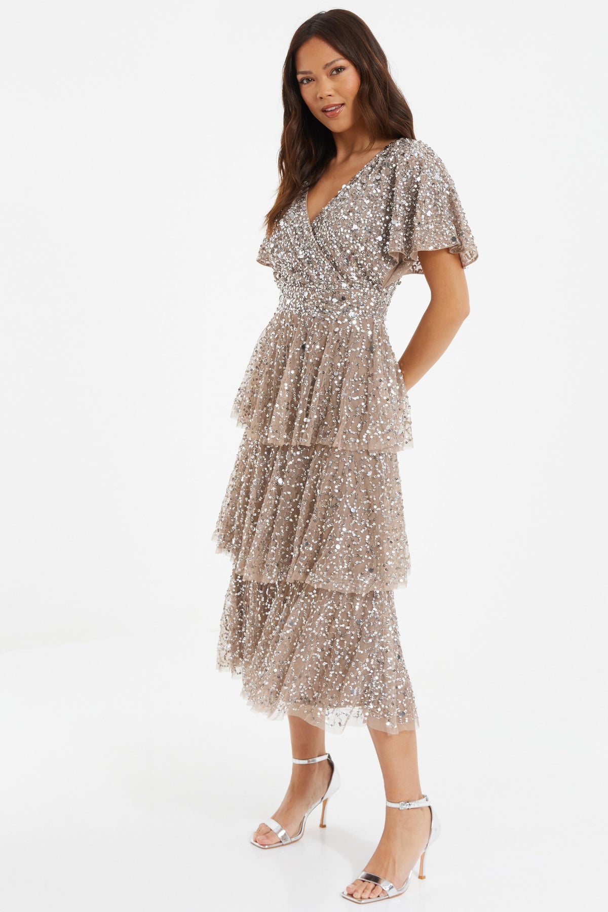 Mid Maxi Dress Escalonado