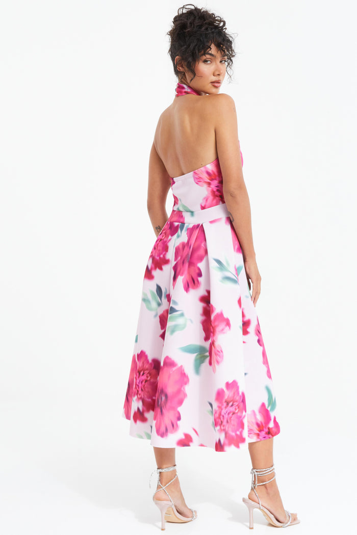 Vestido Halter Floreado
