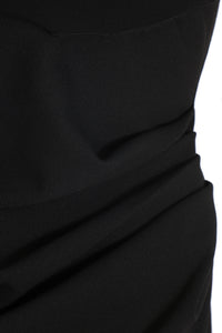 Maxi Vestido Cuello Asimétrico Negro