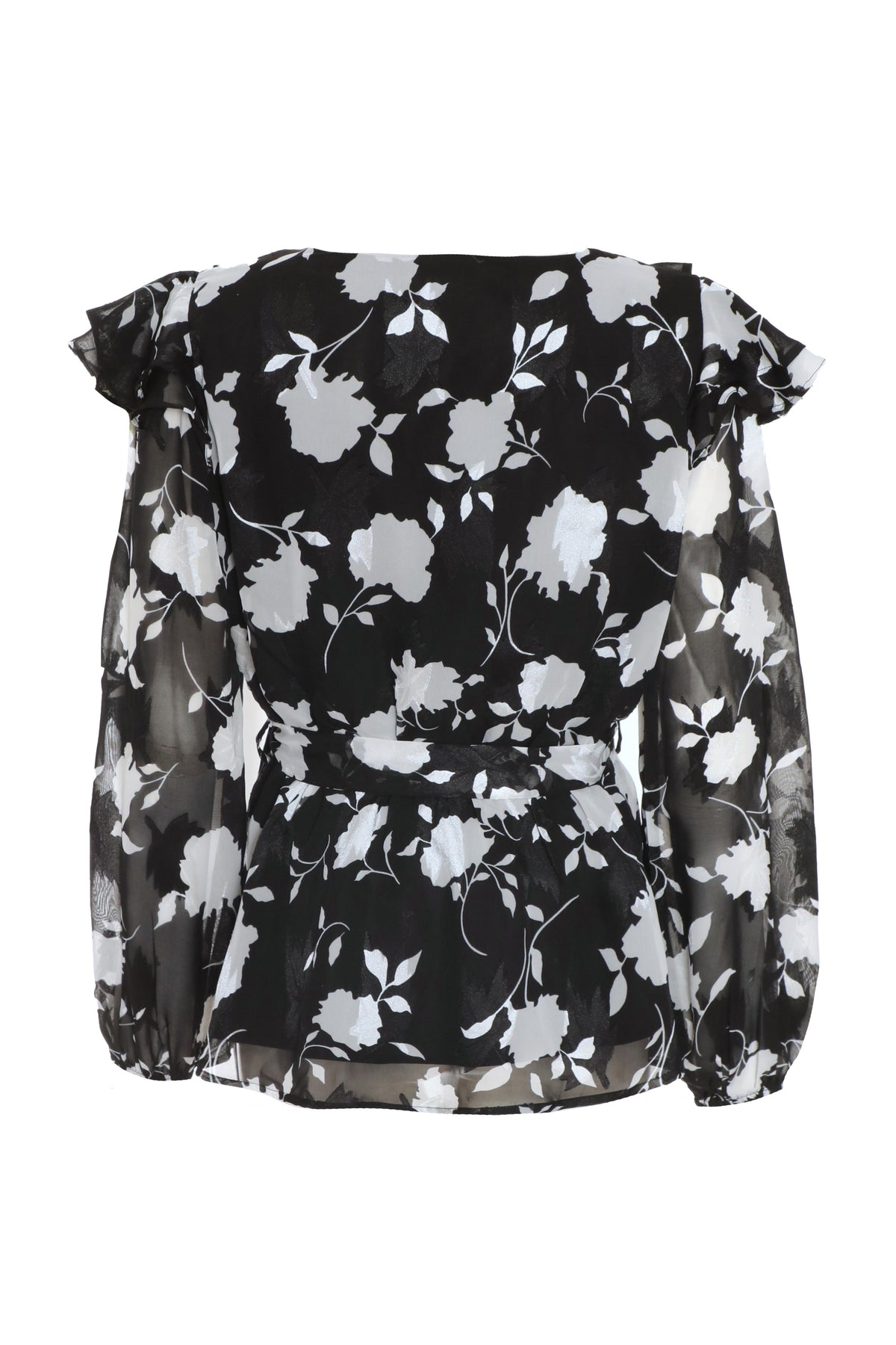 Top negro Floral