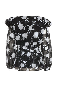 Top negro Floral