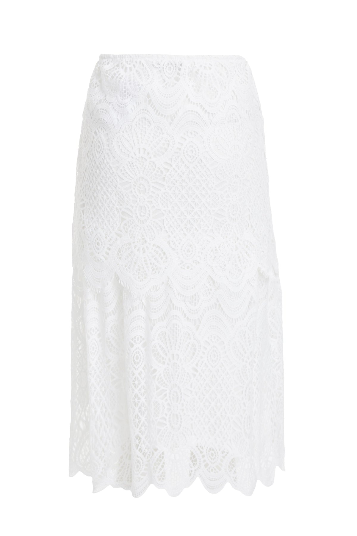 Falda estampada blanca