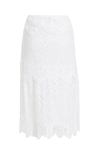 Falda estampada blanca