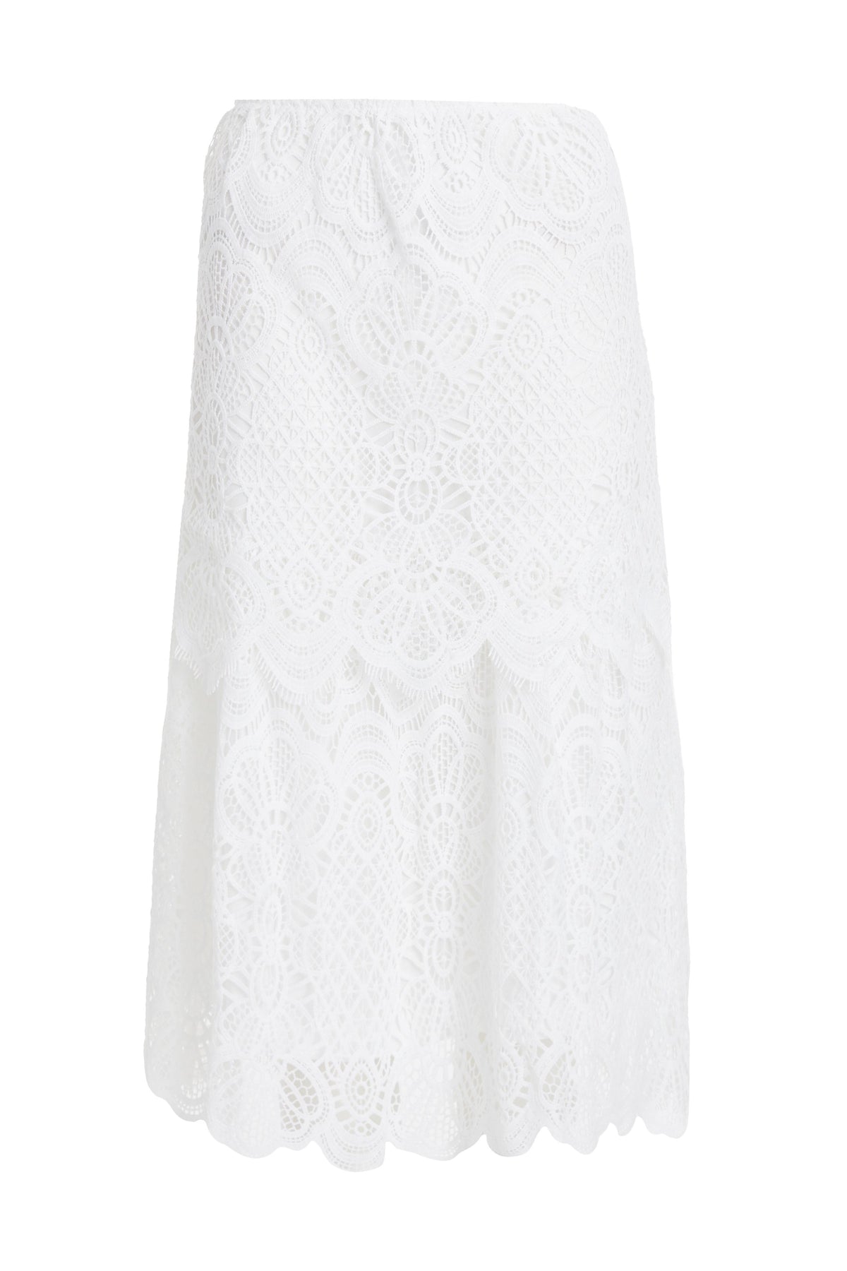 Falda estampada blanca