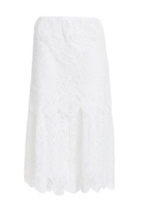Falda estampada blanca