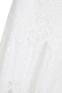 Falda estampada blanca