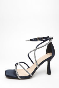 Sandalias Navy con Diamantes