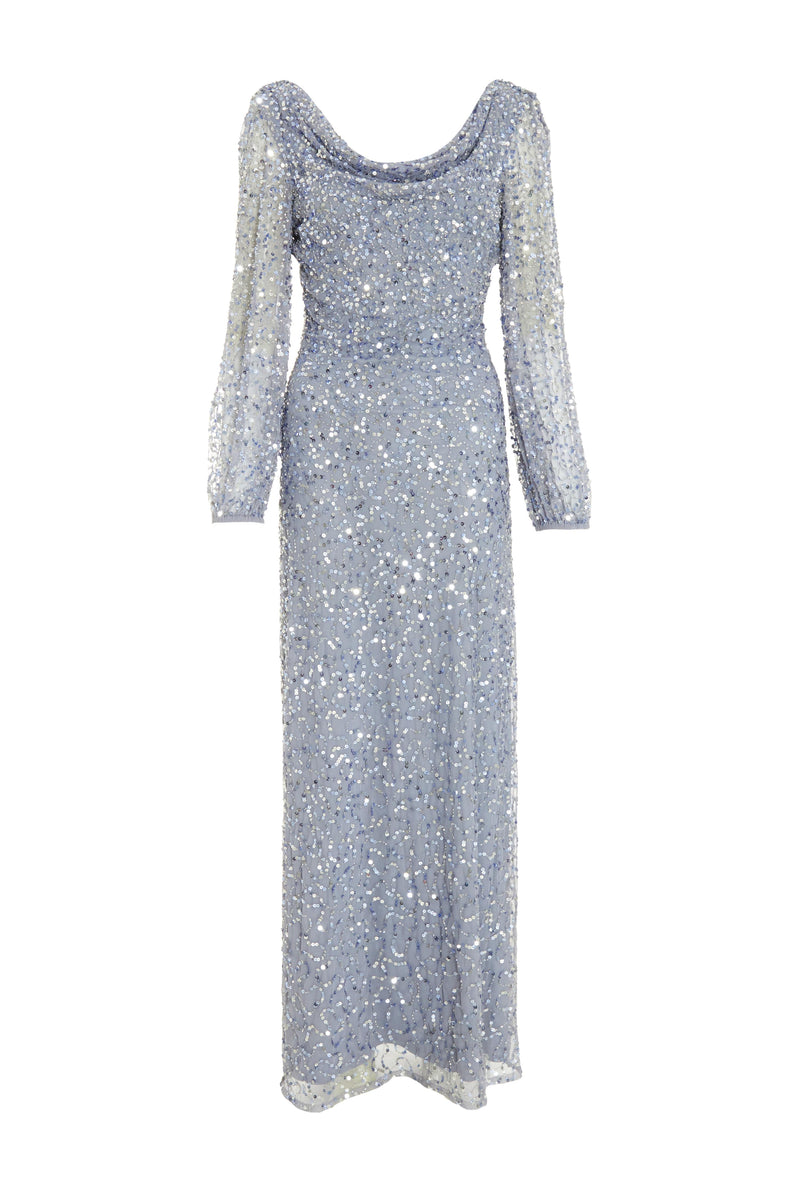Vestido lentejuelas gris