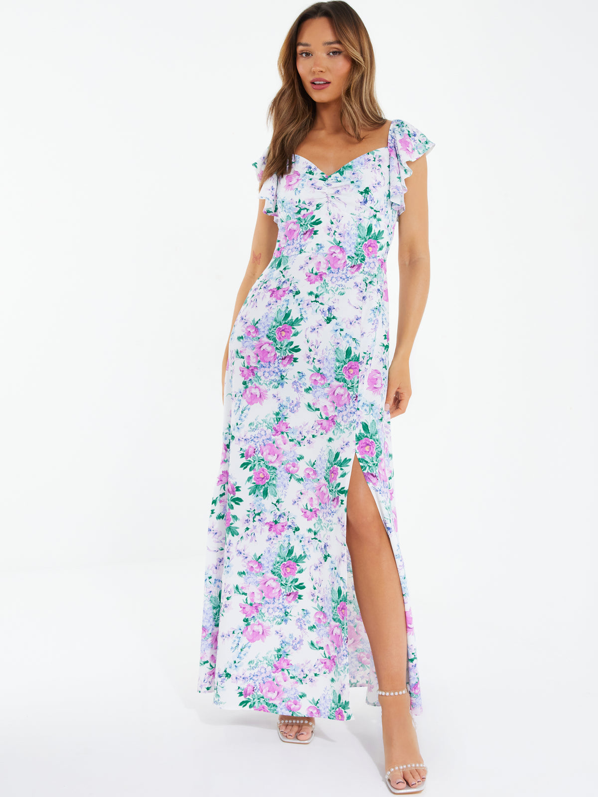 Vestido floral largo Maxi