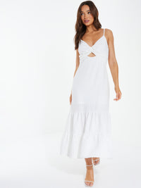 Vestido midi blanco tirantes
