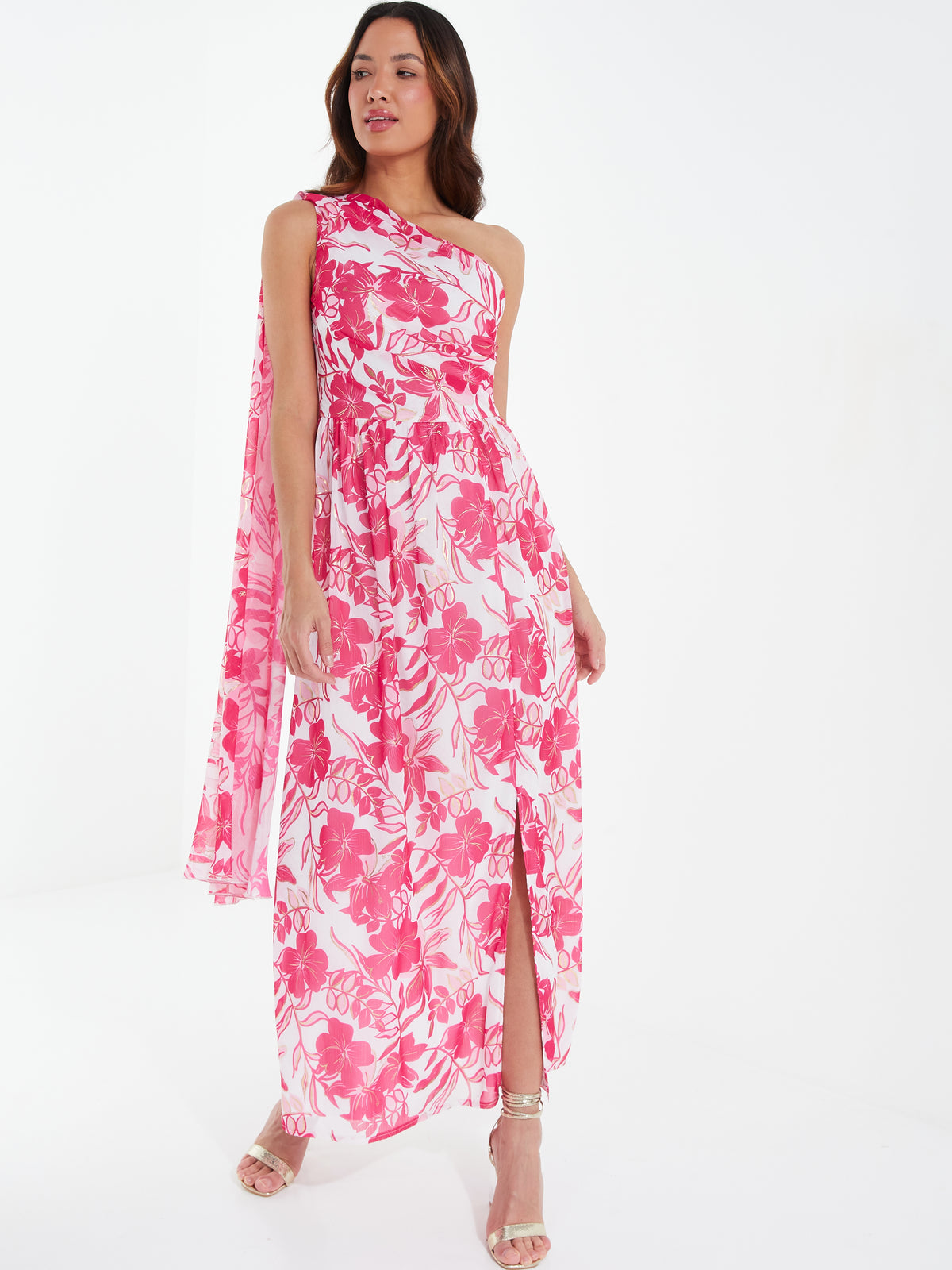 Maxidress Floral Rosa