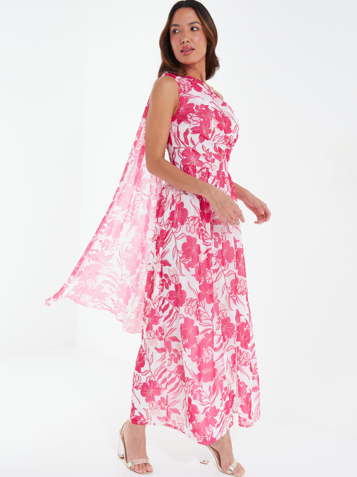 Maxidress Floral Rosa