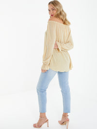 Top beige con Collar