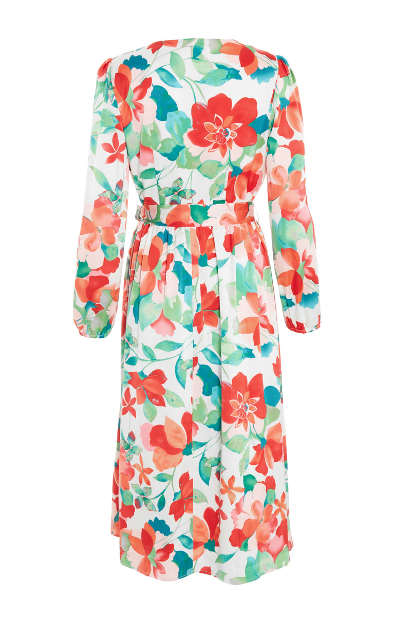 Vestido midi multicolor