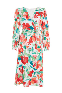 Vestido midi multicolor
