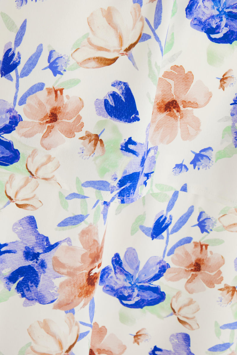 Vestido largo floral blanco