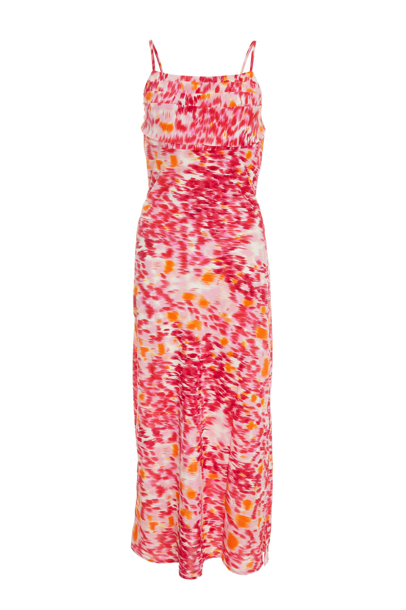 Vestido rosa medio Pliegue