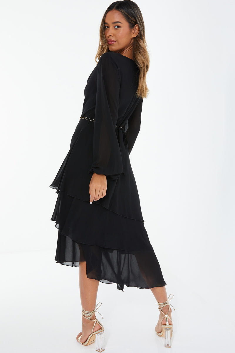 Vestido Negro Chiffon