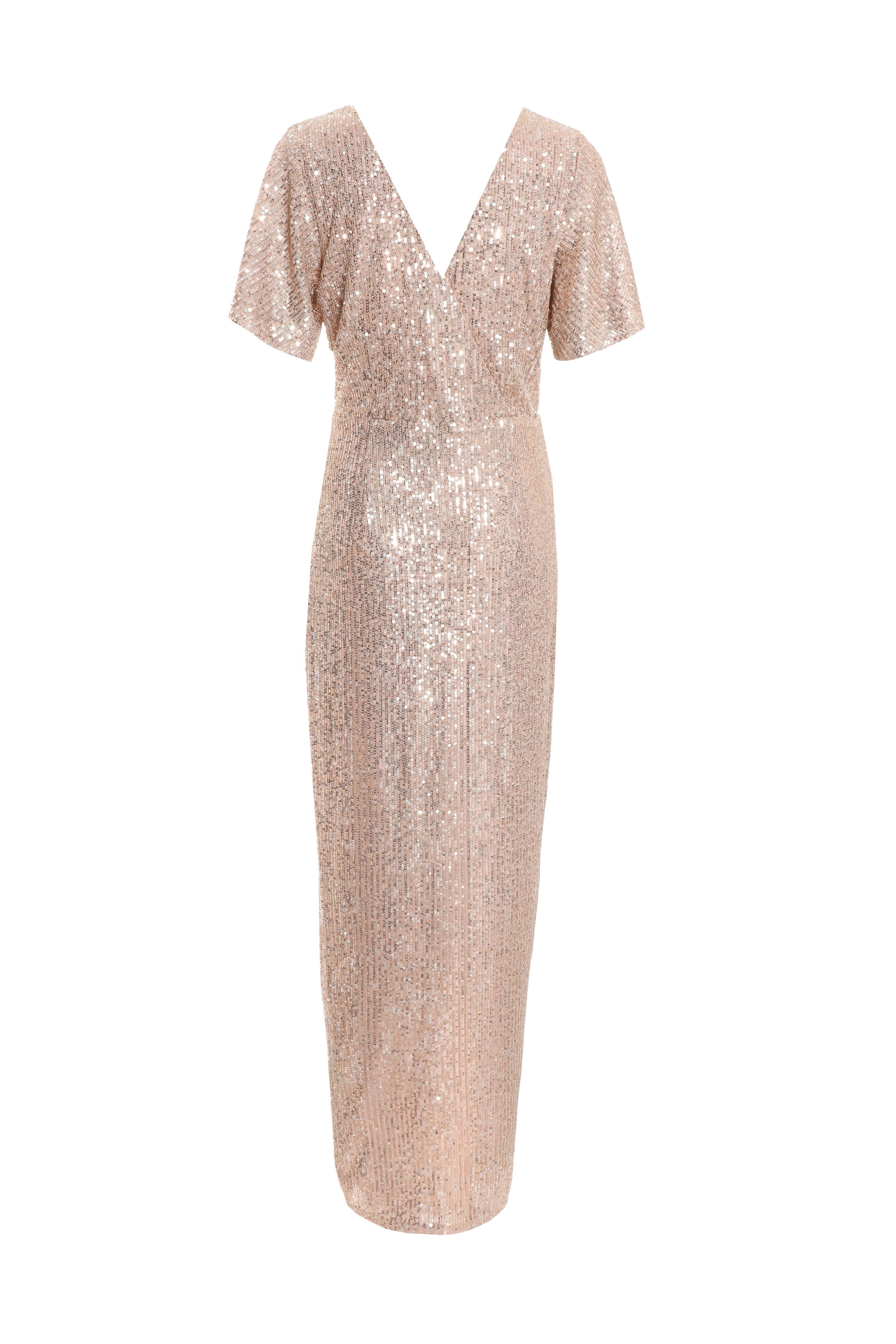 Vestido rose gold online lentejuelas