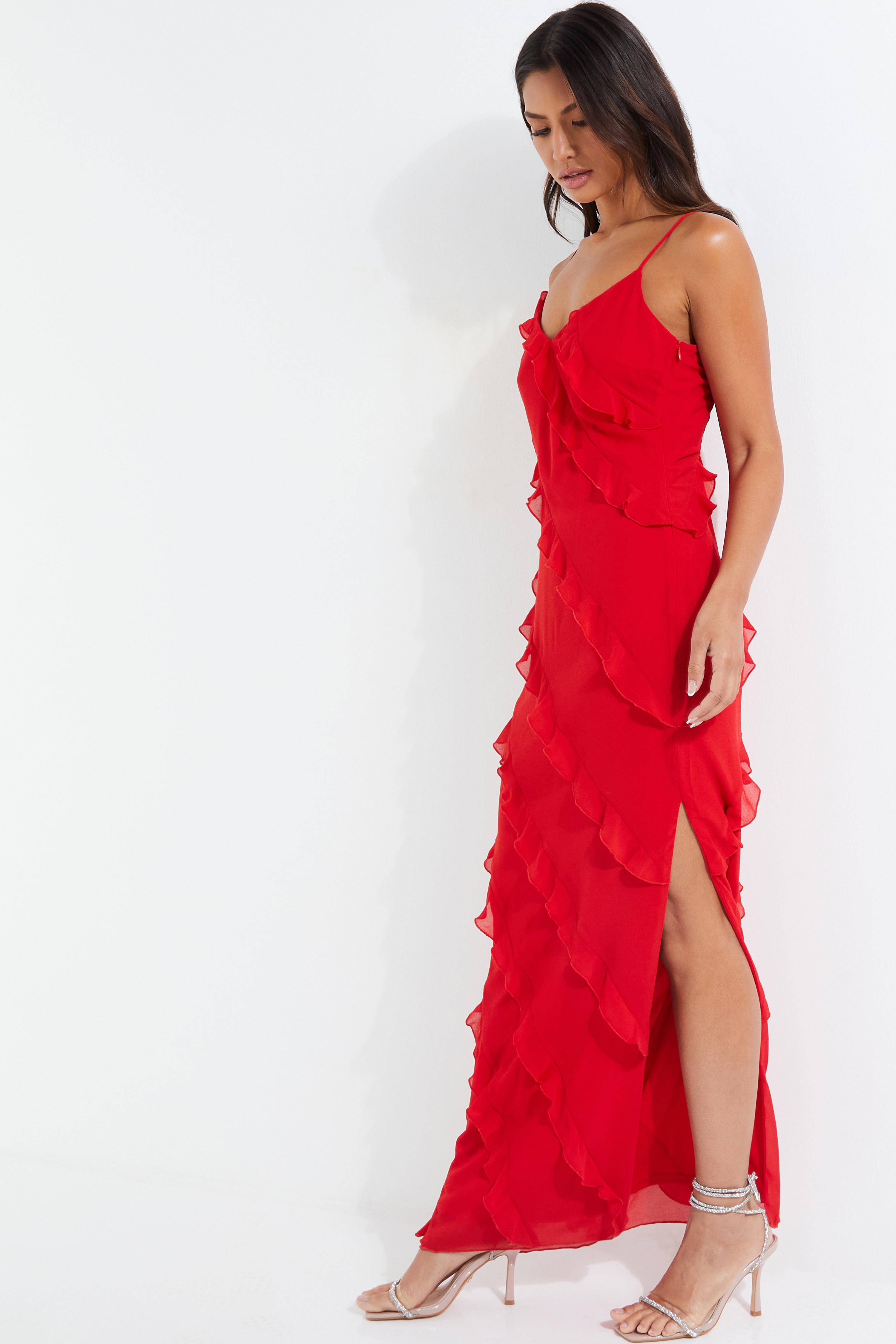 Maxi discount vestido rojo