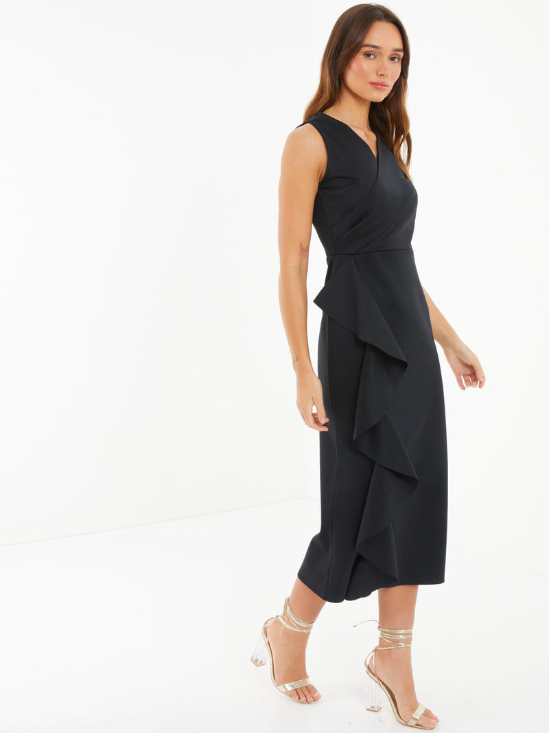 Vestido negro midi