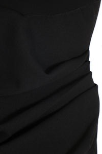 Maxi Vestido Cuello Asimétrico Negro