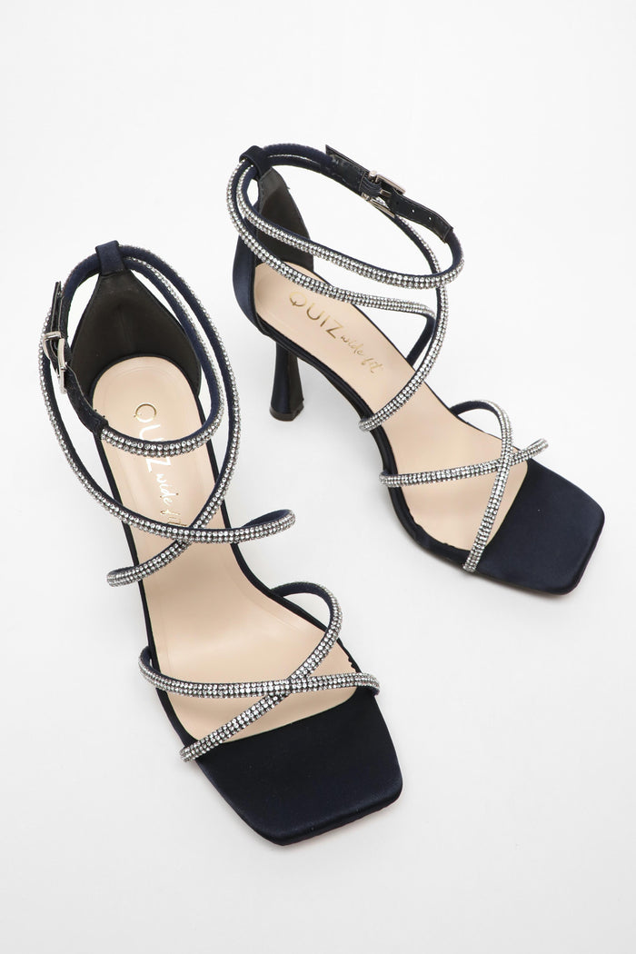 Sandalias Navy con Diamantes