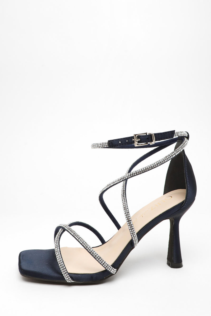 Sandalias Navy con Diamantes