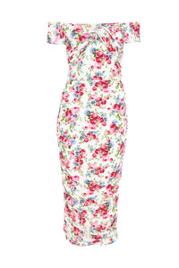 Vestido midi Crema Floral