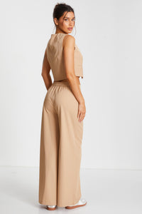 Pantalon de rayas Camel