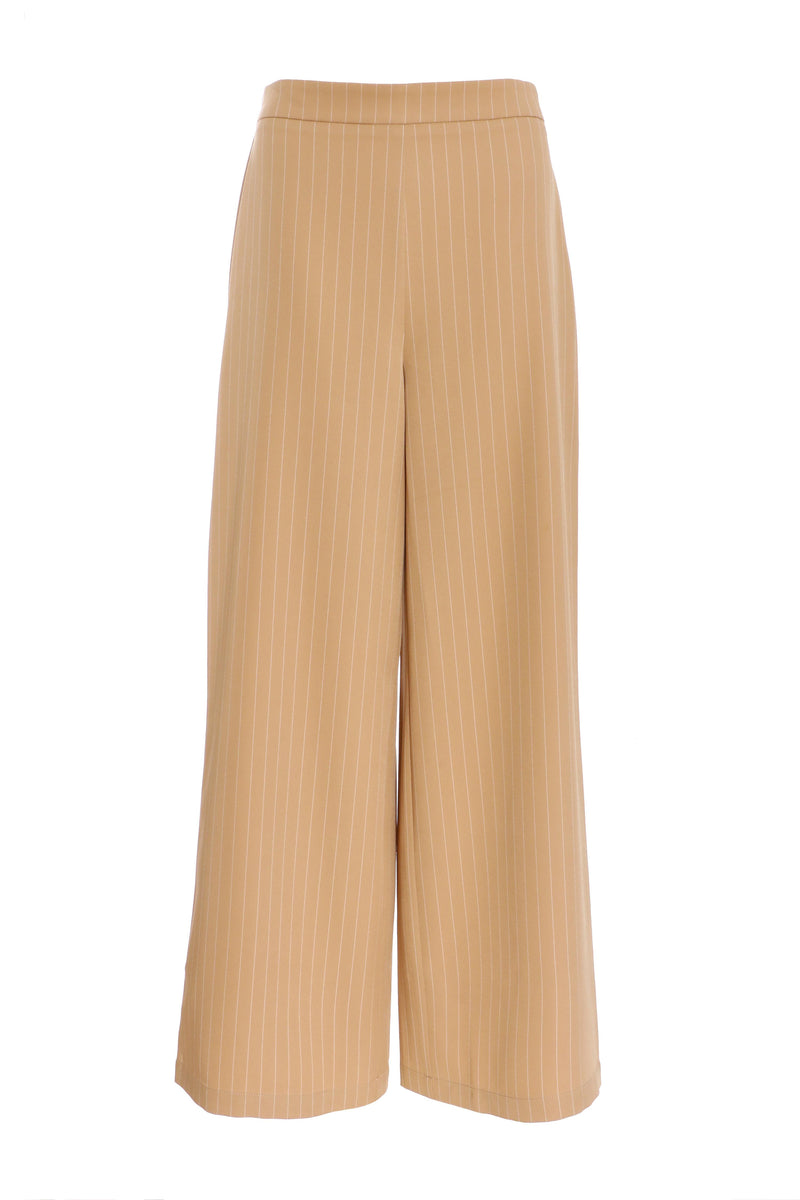 Pantalon de rayas Camel