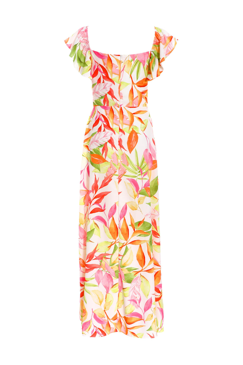 Vestido Maxi blanco Tropical