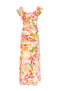 Vestido Maxi blanco Tropical