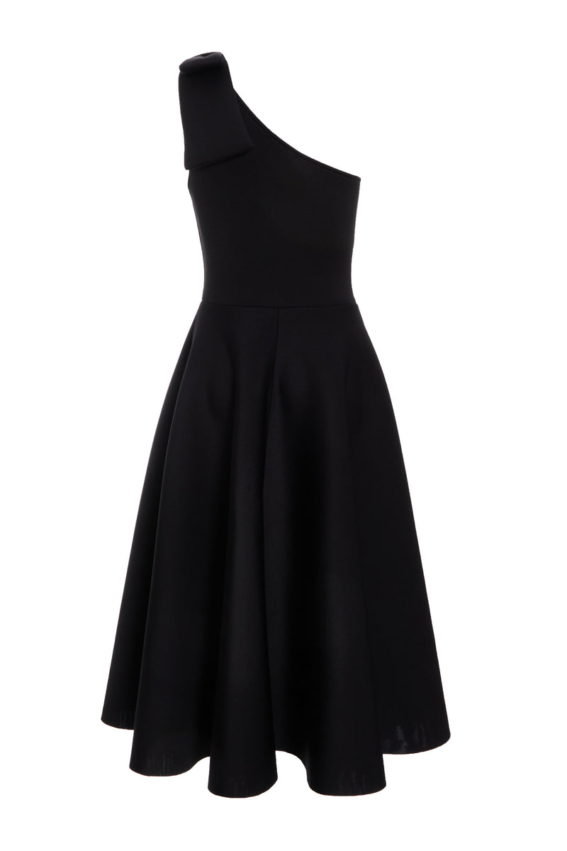 Vestido Midi Skater Negro