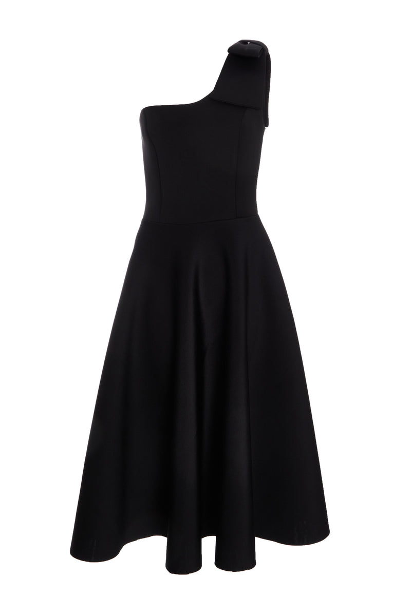 Vestido Midi Skater Negro