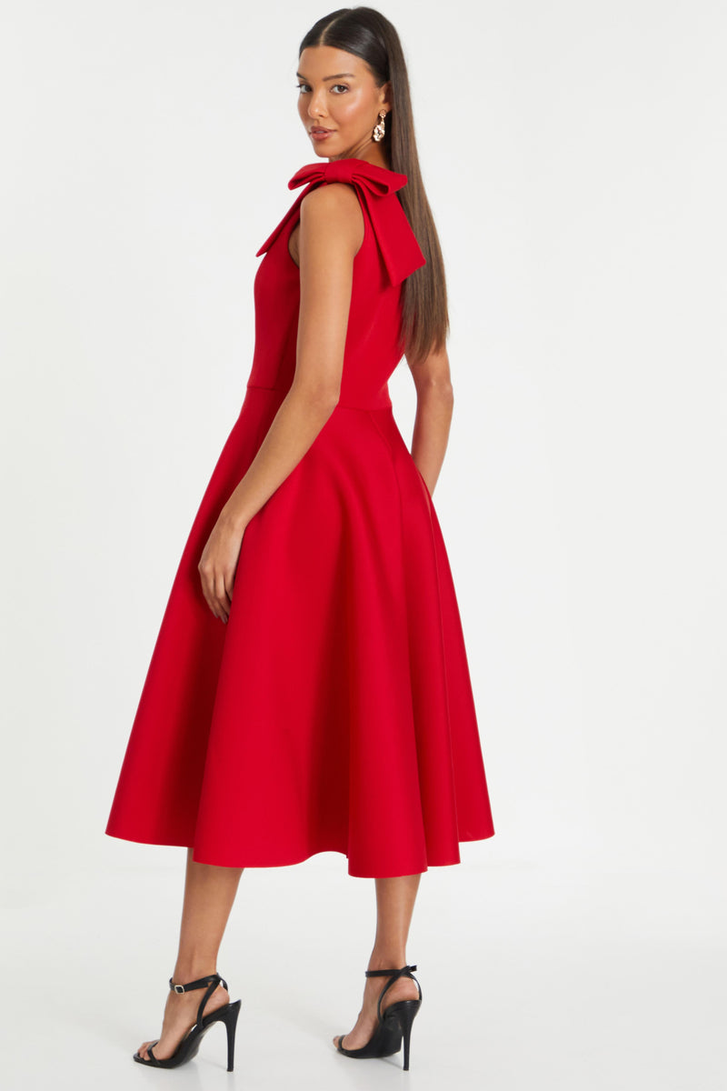 Vestido Midi Skater Rojo