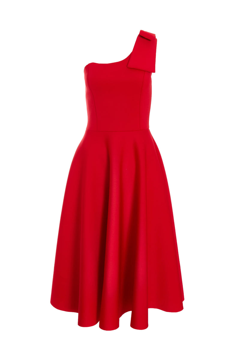 Vestido Midi Skater Rojo