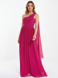 Vestido largo fucsia